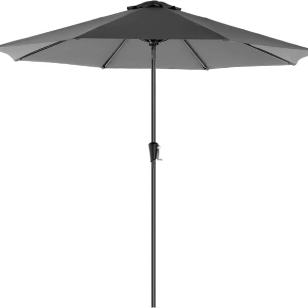 parasol, 3 m diameter, zonwering, achthoekige tuinparasol van polyester, inklapbaar, met zwengel